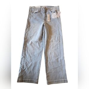 NWT Ella Moss Wide Leg Cropped Retro Fit Light Wash Denim Jeans Size 30